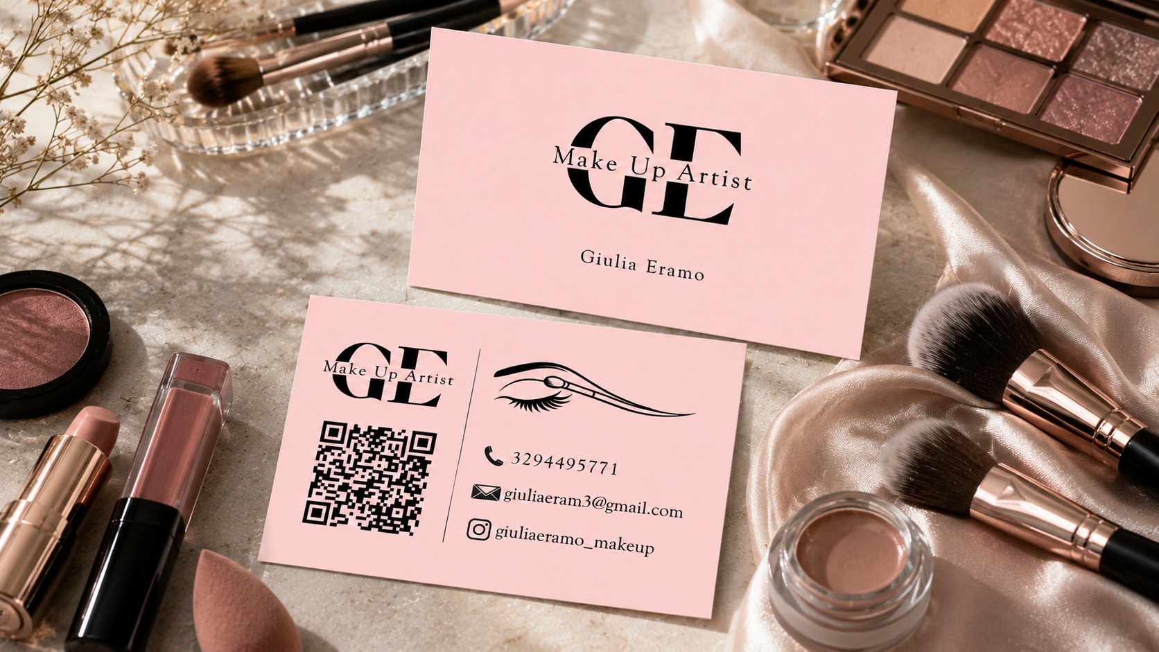 Mockup biglietto da visita GE Make Up Artist