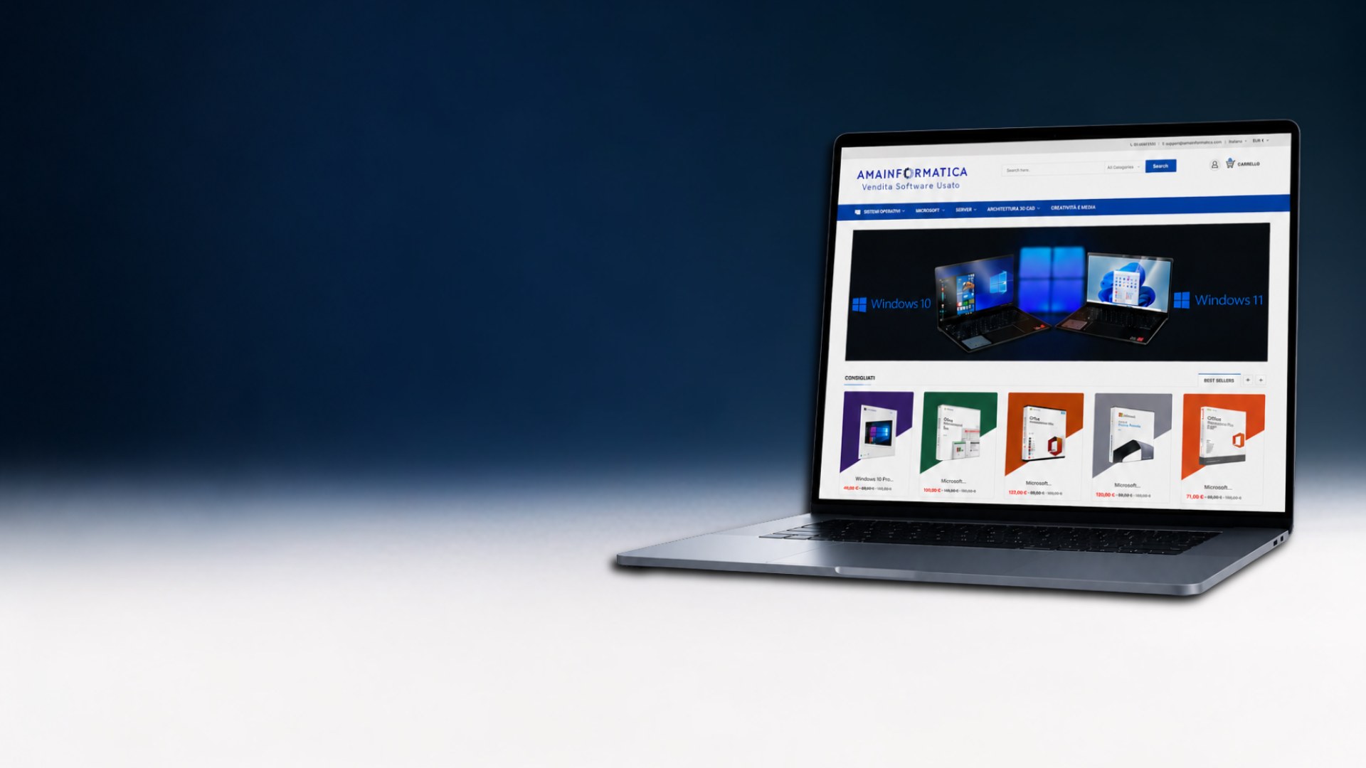 AMAINFORMATICA — Un negozio online pensato per vendere